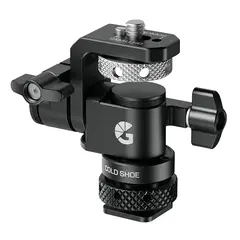 Bright Tangerine Universal Monitor Mount 1/4&quot;-20 Top, Cold Shoe Base