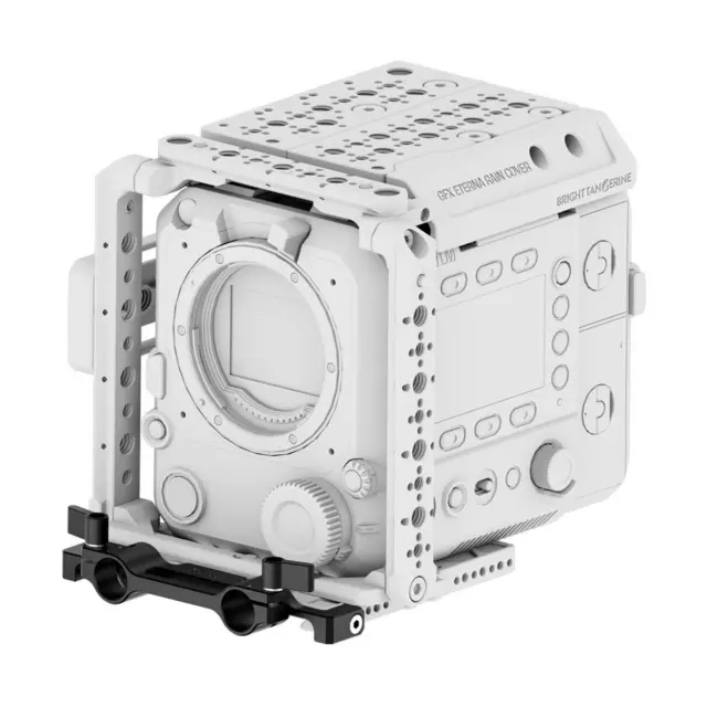 Bright Tangerine Universal BUD 15mm Rod Adapter. For Fujifilm GFX ETERNA 