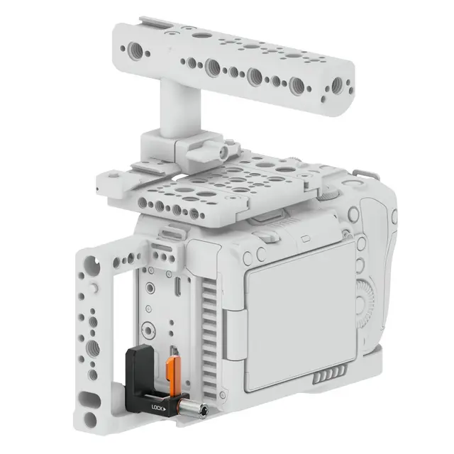 Bright Tangerine HDMI Clamp For Canon C50 