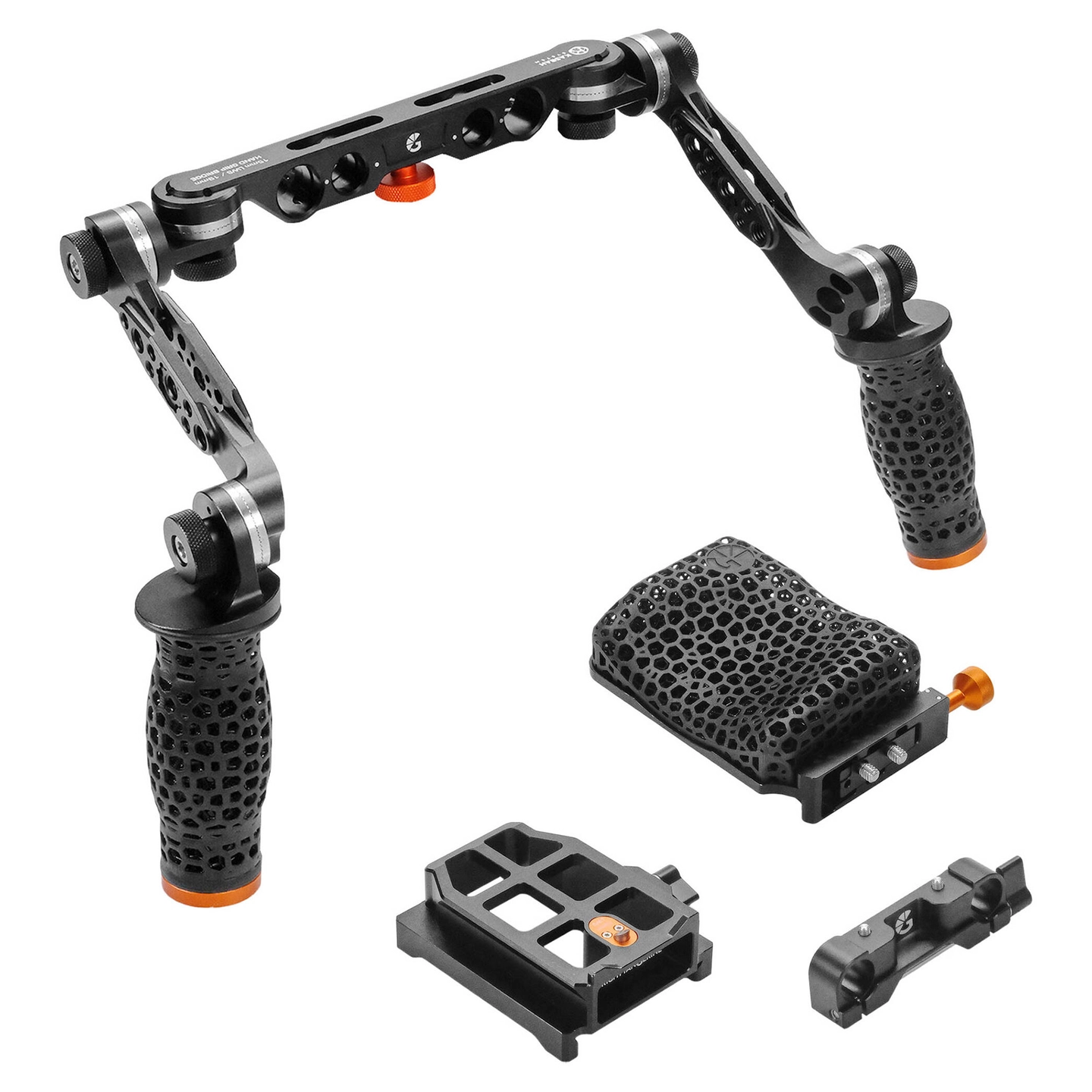 Bright Tangerine KASBAH Shoulder Pad + 15mm LWS/Studio Hand Grip Kit