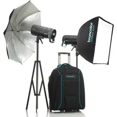 Broncolor Siros 400 L Outdoor Kit 2 2 stk Siros 400 L med utstyr i rullebag