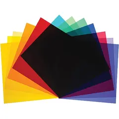 Broncolor Colour filters for P70 Fargefilter pakke. Ca 22x22cm 12 stk