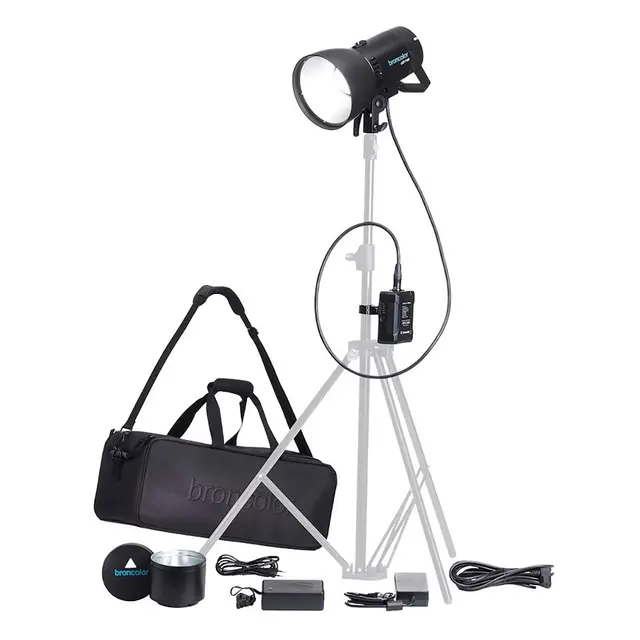 Broncolor LED F160 Versatility Kit 2800-6800K. Med reflektorer og bag. 