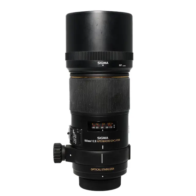 BRUKT Sigma 150mm f/2.8 APO MacroDG OS Tilstand: 4 | Nikon F (DX) 