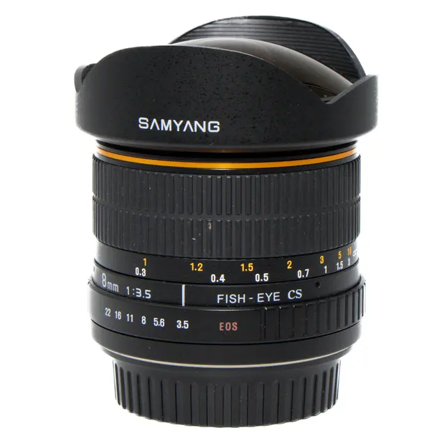 BRUKT Samyang 8mm f/3.5 Fisheye AE CS Tilstand: 3 | Canon EF 