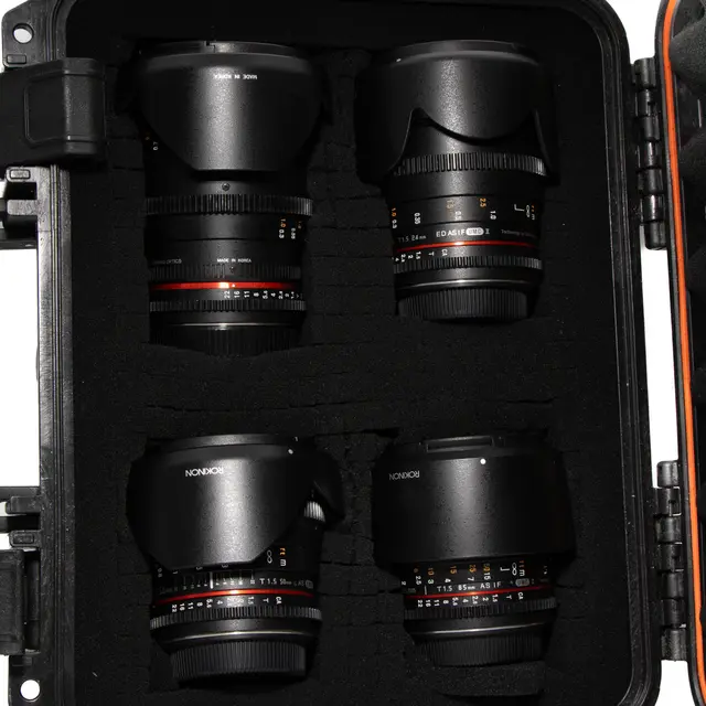BRUKT Rokinon 24/35/50/85mm T1.5 Bundle Tilstand: 2 | Canon EF 