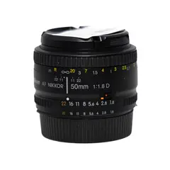 BRUKT Nikon AF Nikkor 50mm f/1.8D Tilstand: 2 | Nikon F (FX)