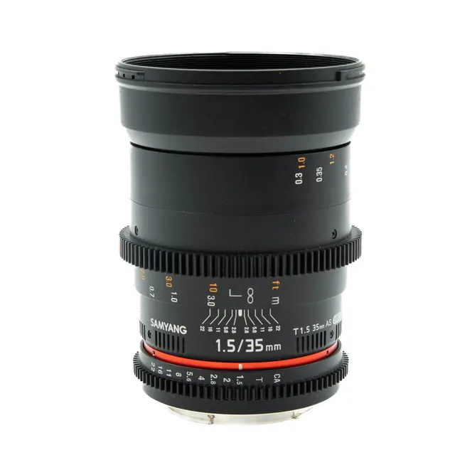 BRUKT Rokinon 35mm T 1.5 AS UMC II Tilstand: 3 | Canon EF 