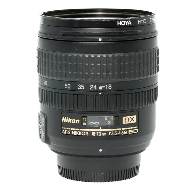 BRUKT Nikon AF-S DX 18-70mm f/3.5-4.5G Tilstand: 2 | Nikon F (FX) 