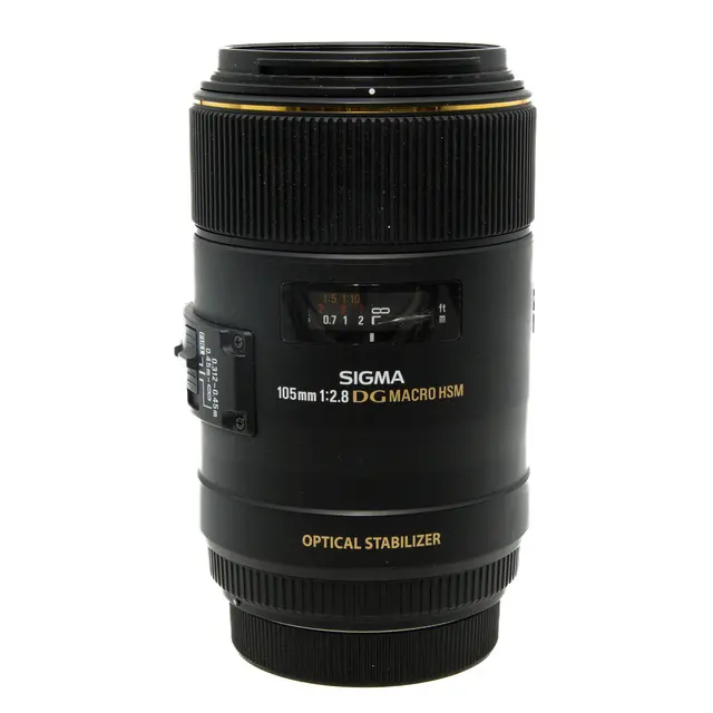 BRUKT Sigma 105mm 2.8 DG Macro Tilstand: 3 | Canon EF 