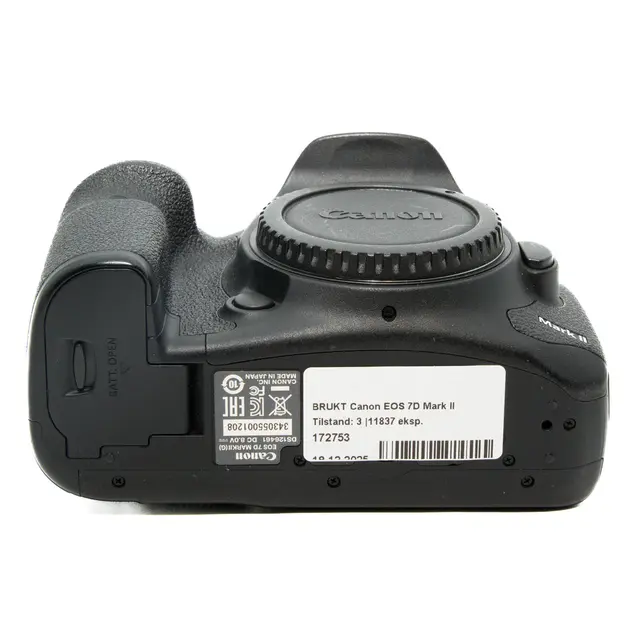 BRUKT Canon EOS 7D Mark II Tilstand: 3 |11837 eksp. 