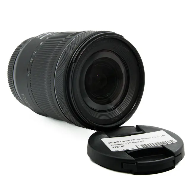 BRUKT Canon RF 24-105mm f/4-7.1 IS STM Tilstand: 1 | Canon RF 