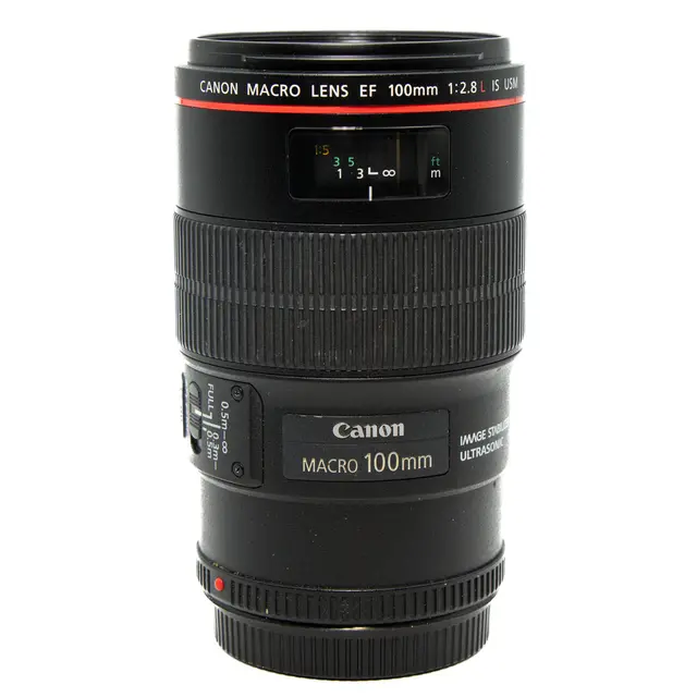BRUKT Canon EF 100mm f/2.8L Macro IS USM Tilstand: 3 | Canon EF 