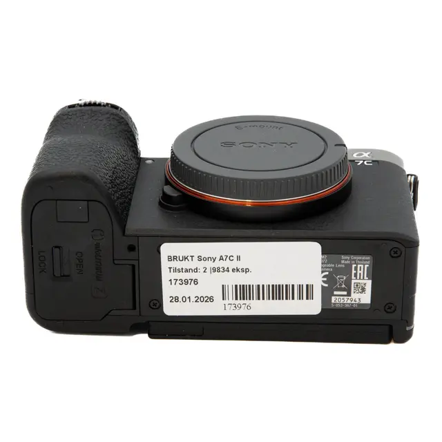 BRUKT Sony A7C II Tilstand: 2 |9834 eksp. 
