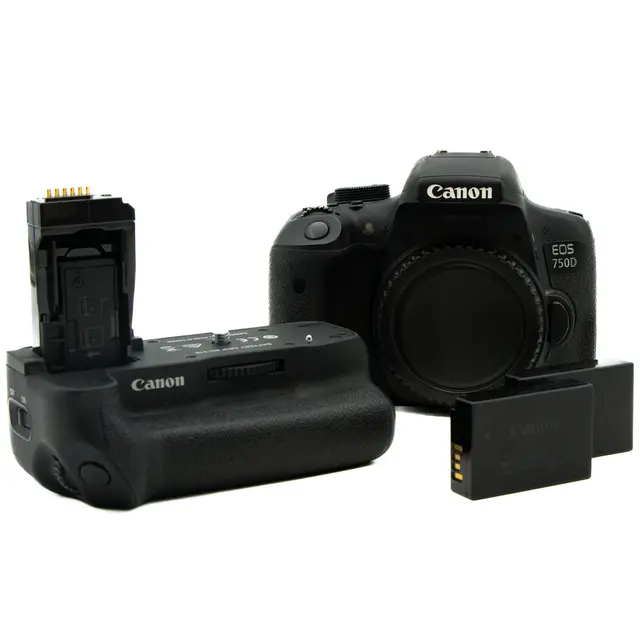 BRUKT Canon EOS 750D m/BG-E18 Tilstand: 3 |31428 eksp. 
