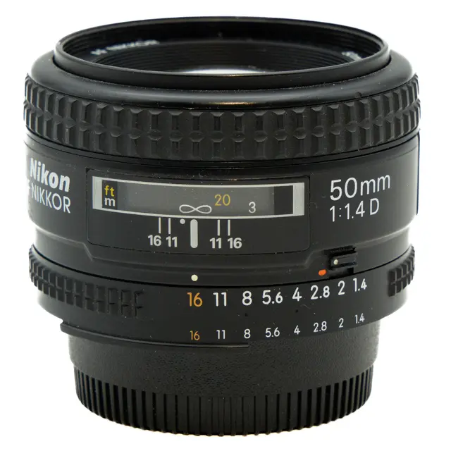 BRUKT Nikon AF 50mm f/1.4 D Tilstand: 3 | Nikon F (FX) 