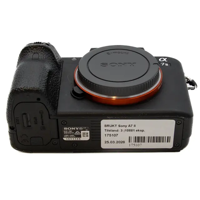 BRUKT Sony A7 II Tilstand: 3 |10881 eksp. 