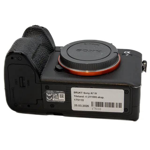 BRUKT Sony A7 IV Tilstand: 4 |211095 eksp. 