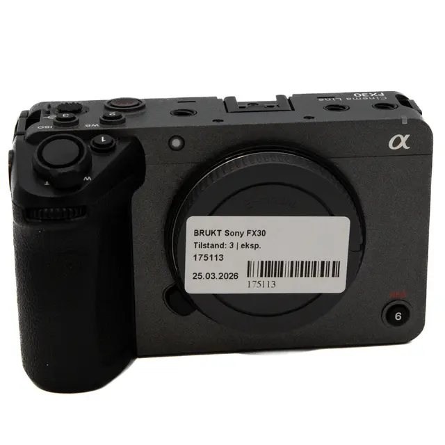 BRUKT Sony FX30 Tilstand: 3 | eksp. 