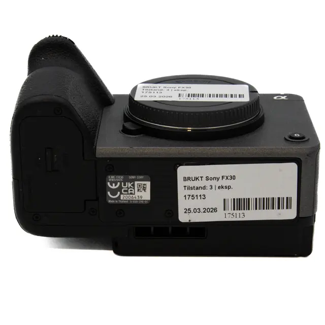 BRUKT Sony FX30 Tilstand: 3 | eksp. 