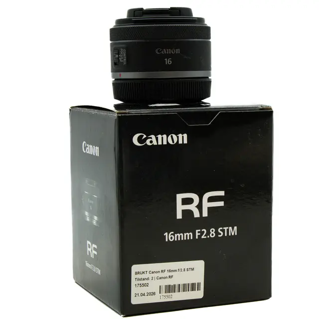 BRUKT Canon RF 16mm f/2.8 STM Tilstand: 2 | Canon RF 