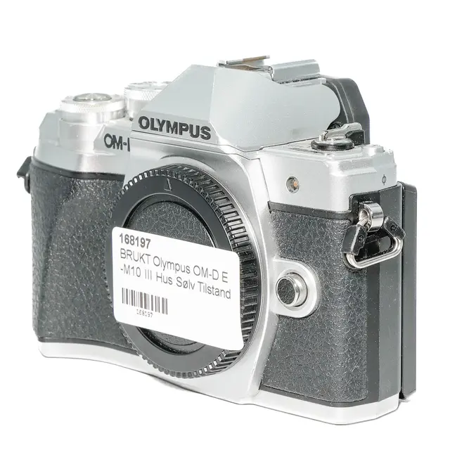 BRUKT Olympus OM-D E-M10 III Hus Sølv Tilstand: 3 | eksp. 