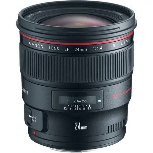 Canon EF 24mm f/1.4L II USM Filterstørrelse 77mm 