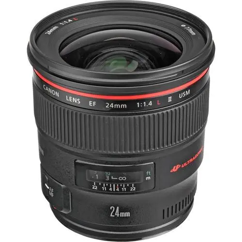Canon EF 24mm f/1.4L II USM Filterstørrelse 77mm 