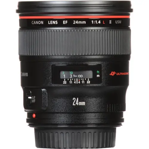Canon EF 24mm f/1.4L II USM Filterstørrelse 77mm 
