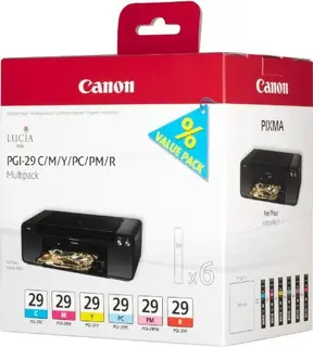 Canon PGI-29 CMY/PC/PM/R 6 farger Til Pixma Pro-1