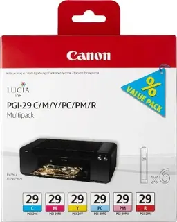 Canon PGI-29 CMY/PC/PM/R 6 farger Til Pixma Pro-1