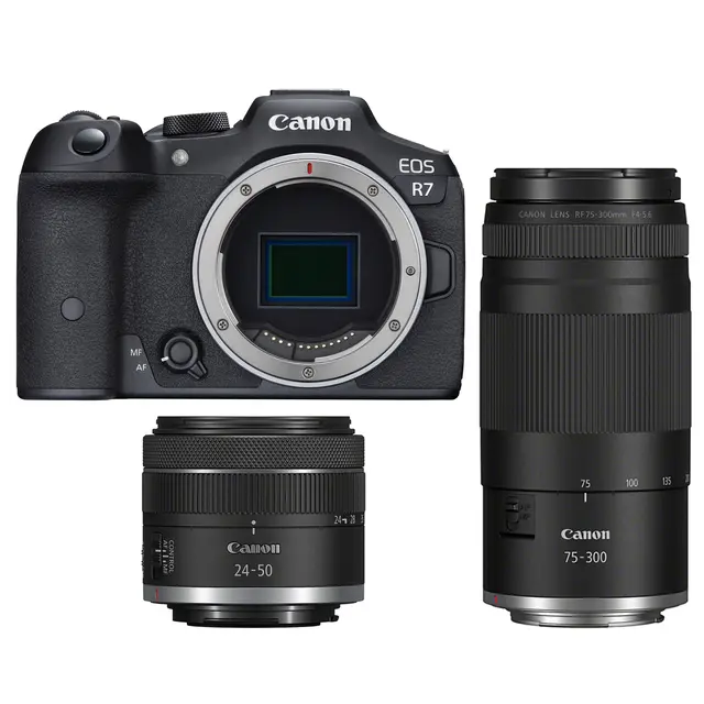Canon EOS R7 Pakke Med 24-50mm f/4.5-6.3 + 75-300mm f/4-5.6 