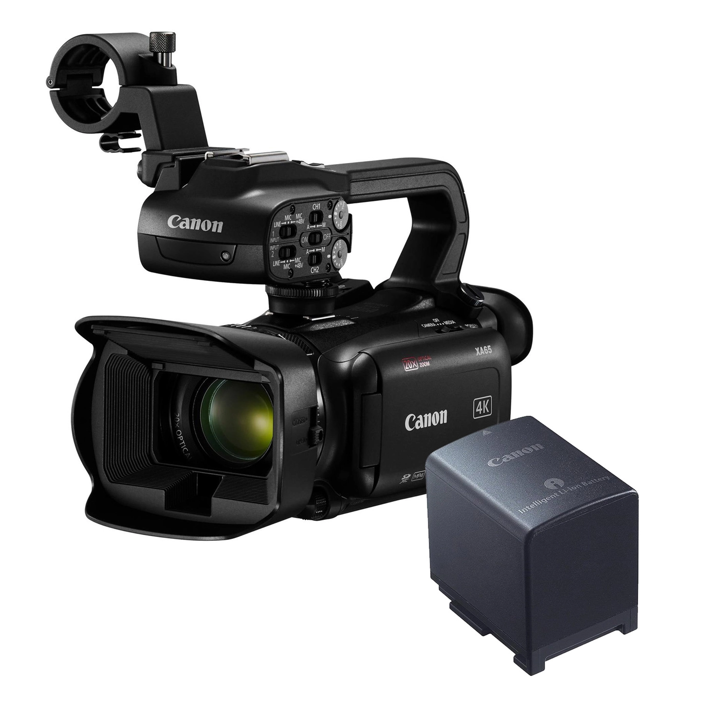 Canon XA65 Videokamera + ekstra Batteri UHD 4K30. 3G-SDI. 20x optisk zoom.1/2.3"