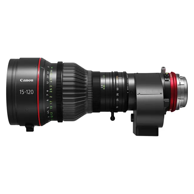 Canon CN8 CINE-SERVO 15-120mm T2.95-3.9 Cine-Zoom med 1.5 Extender. EF 
