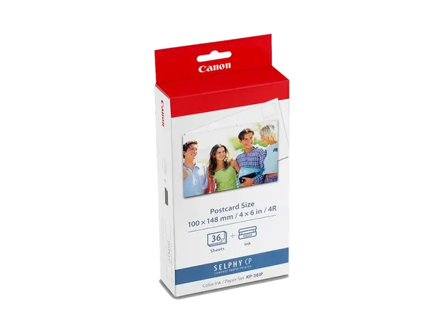 Canon KP-36IP Colour Ink + 100 x 148 mm Paper Set, 36 Sheets