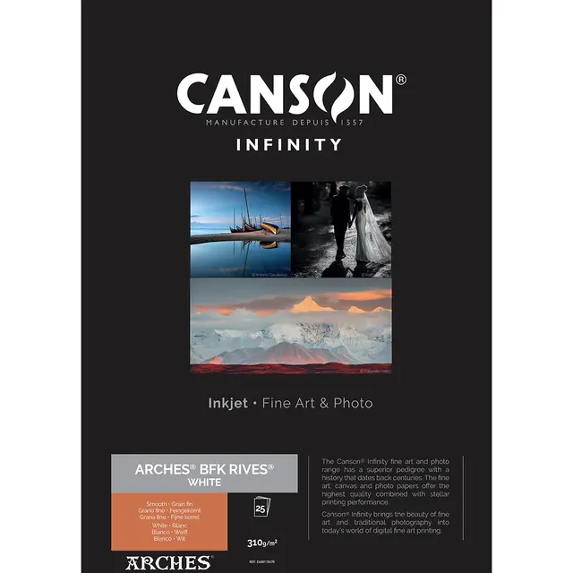 Canson BFK Rives (White) A2, 25 ark 