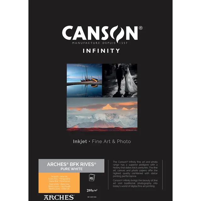 Canson BFK Rives (Pure White) A4, 10 ark 