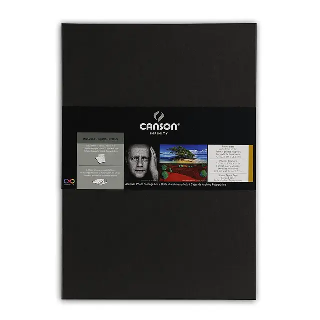 Canson Archival Photo Storage box A3+ Interior size 33,7 x 48,9 x 3,5cm / 13,3 