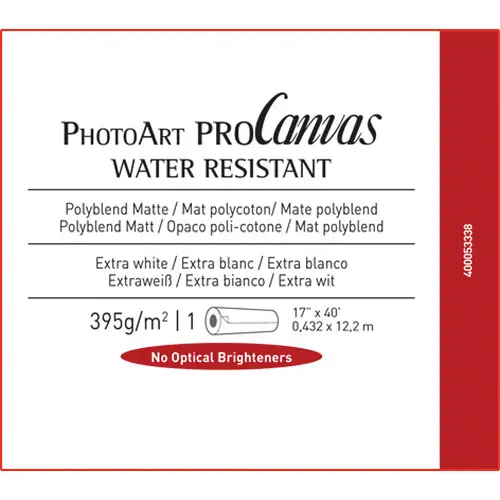 Canson PhotoArt ProCanvas WR Matte Poly 17" x 40' 395g 