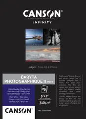 Canson Baryta Photographique II Matt 310g. 5&quot; x 7&quot;. 25 ark