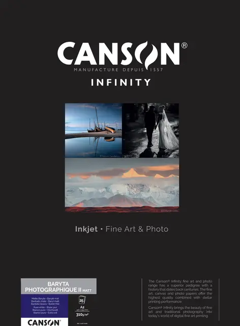 Canson Baryta Photographique II Matt 310g. A2. 25 ark 