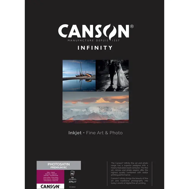 Canson PhotoSatin Premium RC A2 270g - 25 ark 