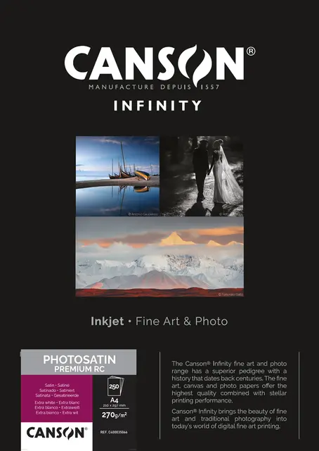 Canson PhotoSatin Premium RC A4 270g - 250 ark 