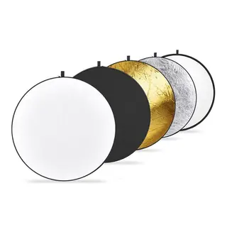 Caruba 5-i-1 Reflektor 56cm Gull, Sølv, Sort, Hvit, Transparent