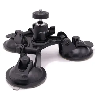 Caruba Triple Suction Cup PRO Mount 3x Sugekopp GoPro/kulehode feste