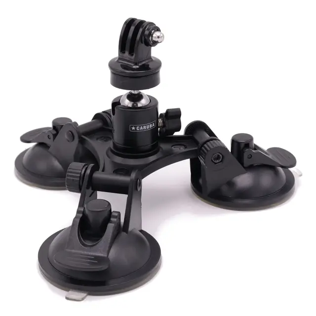 Caruba Triple Suction Cup PRO Mount 3x Sugekopp GoPro/kulehode feste 