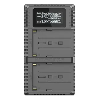Nitecore USN3 PRO Dobbel Lader For Sony for Sony NP-F Serie batterier