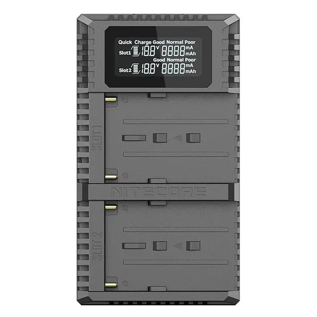 Nitecore USN3 PRO Dobbel Lader For Sony for Sony NP-F Serie batterier 