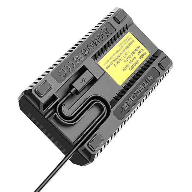Nitecore USN3 PRO Dobbel Lader For Sony for Sony NP-F Serie batterier 