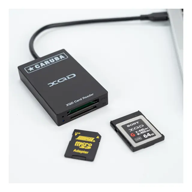 Caruba 2-i-1 Card Reader XQD + SD. USB-C Kortleser 500 MB/s XQD 104 MB/s SD 